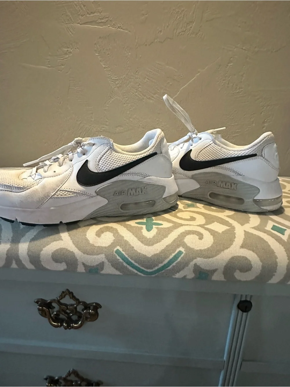 Nike Men’s White Athletic Sneakers with Black Swoosh
